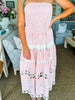 Walking On Air Strapless Dress- Pink