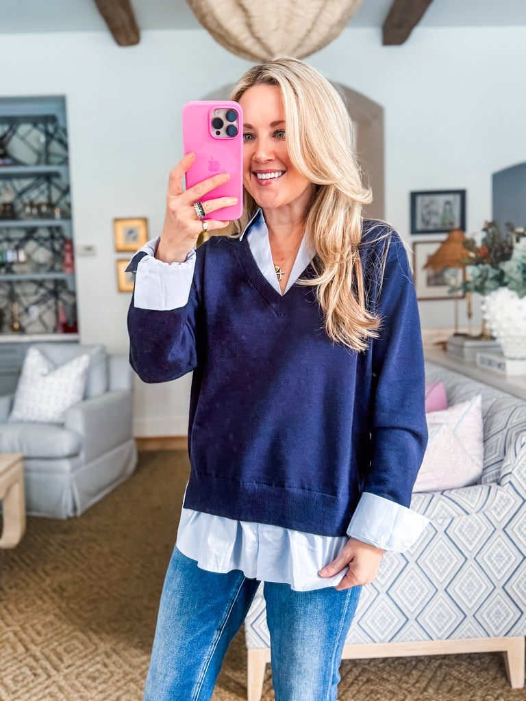 Layered Looks Mixed Media Sweater