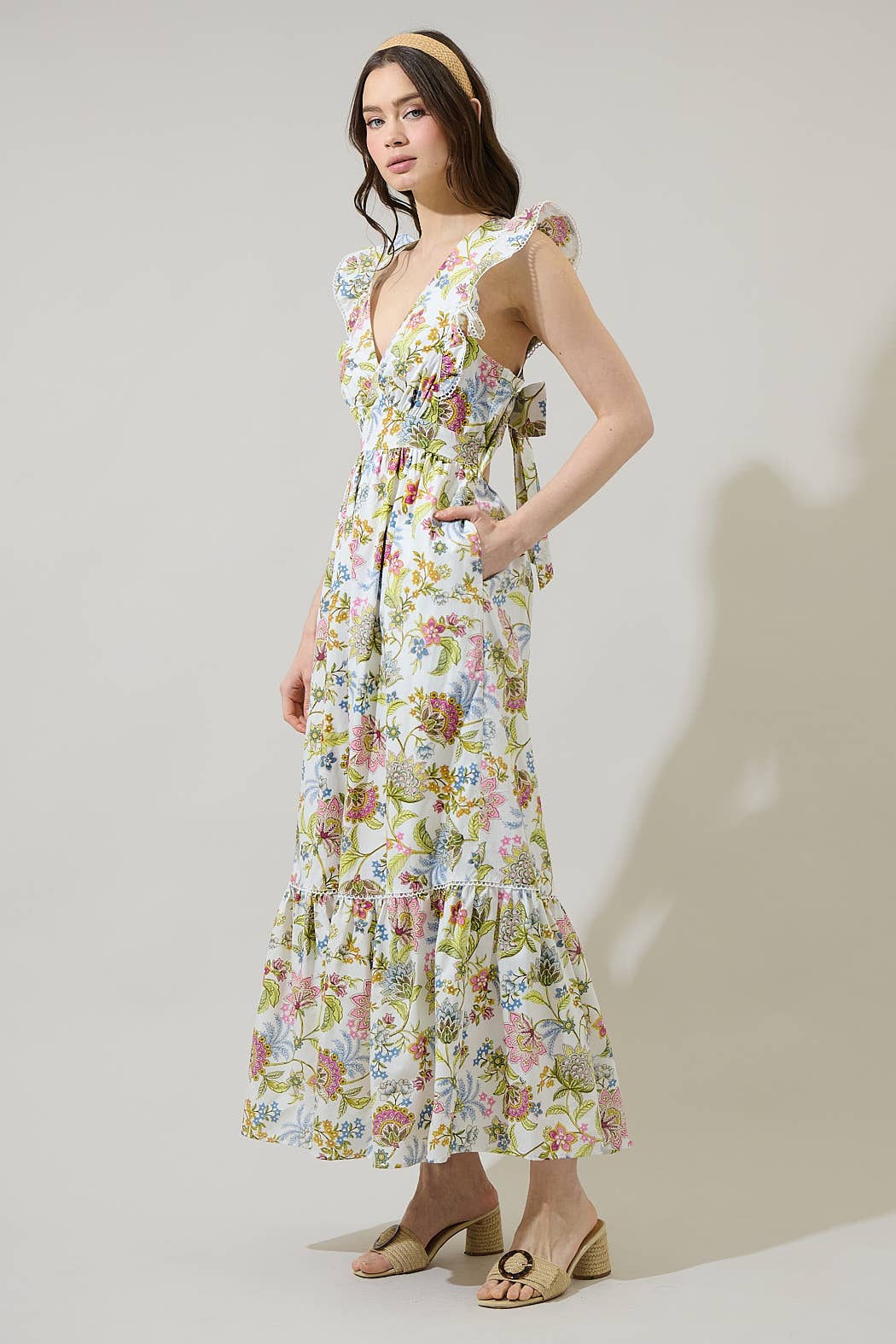 Pany Floral Ruffle Maxi Dress