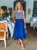 Stay Sweet Midi Dress-Navy