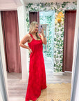 Lady in Red Maxi Dress