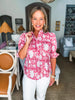 Bluebell Charm Floral Top-Marsala