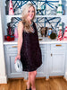 Sequin and Shine Mini Dress-Black