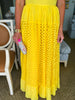 Warm Sunshine Eyelet Maxi Dress
