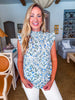 Hilo Floral Ruffle Top