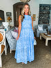 Wrapped in Romance Eyelet Skirt Set-Blue