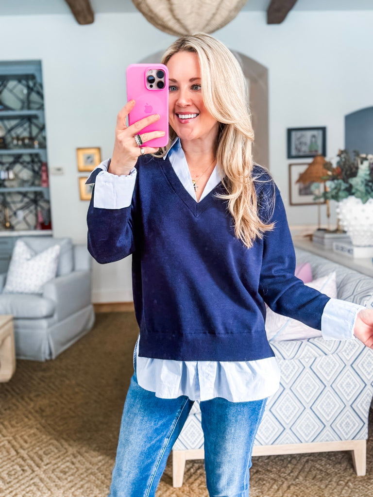 Layered Looks Mixed Media Sweater