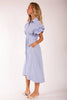 Strolling Through Maine Midi Dress-Blue