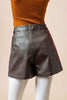 Croc Style Shorts- Chocolate