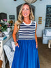 Stay Sweet Midi Dress-Navy