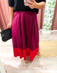 Fairmont Colorblock Skirt-Port/Red
