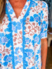 Blue China Floral Top