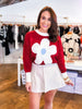 Flower Power Sweater- Burgundy