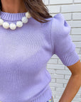 Weekend Time Knit Top-Lavender