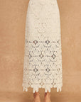 Wisteria Crochet Midi Skirt