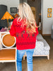 Horse Knit Sweater-Red