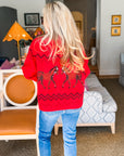 Horse Knit Sweater-Red