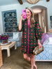 Floral Escape Mini Dress-Olive
