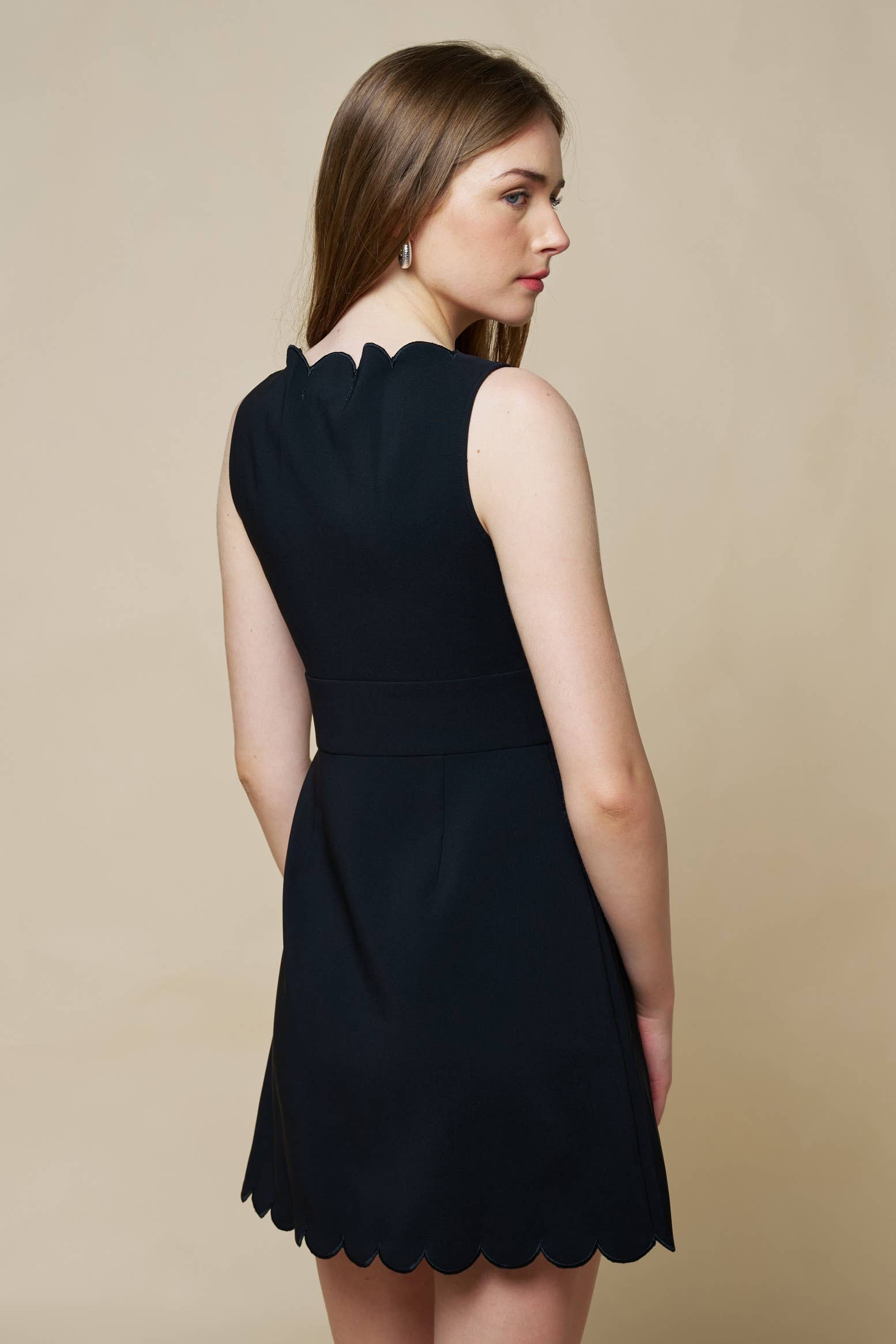 Venice Scallop Mini Dress