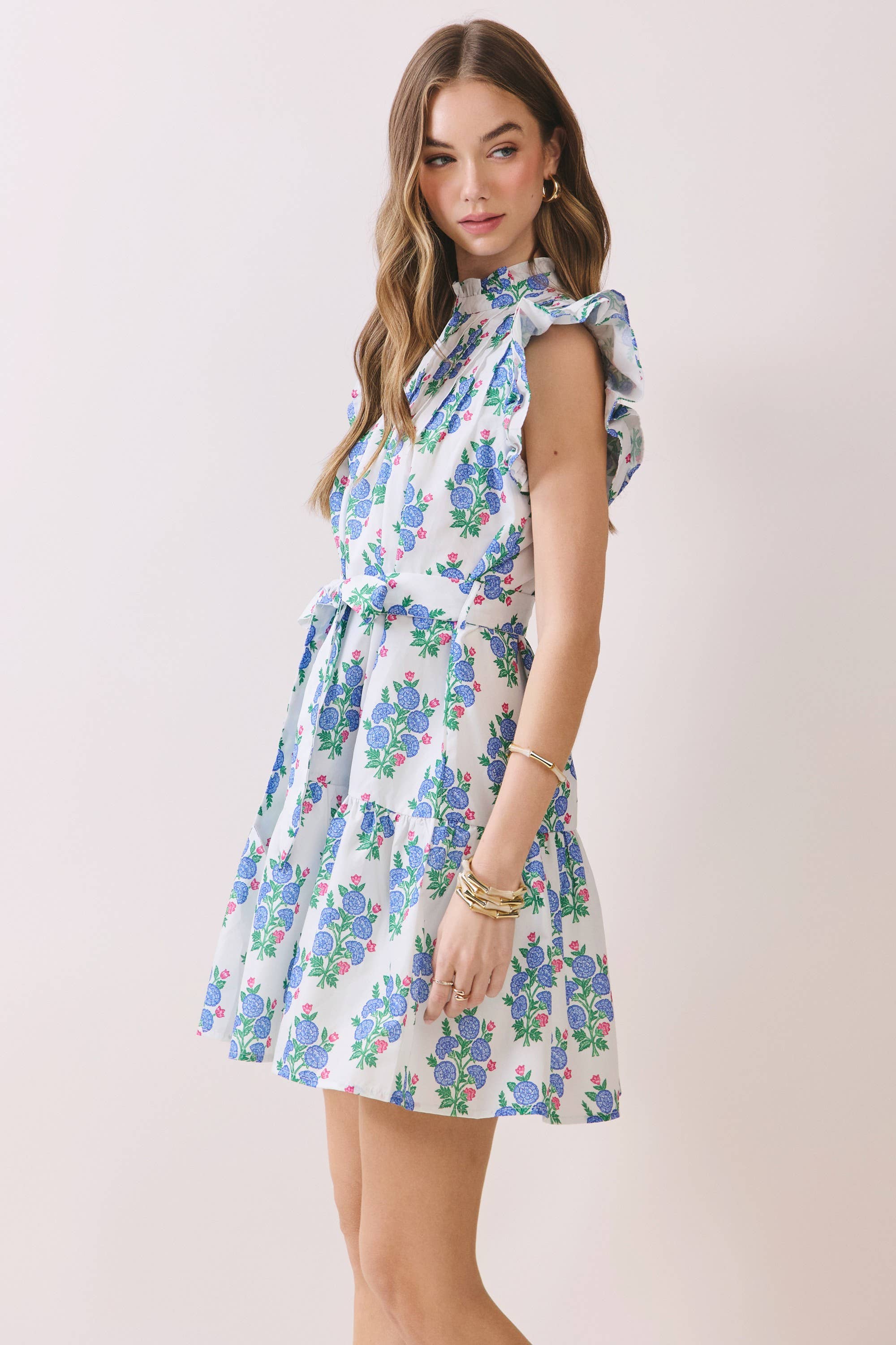 Tuscany Charm Floral Mini Dress