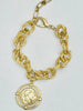 Twisted Link Coin Bracelet