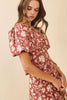 Falling Hard Floral Button Down Top