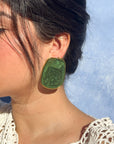 Remy Statement Earrings-Green