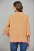 Go With the Flow Knit Top-Camel/Pink
