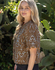 Lavinia Floral Jacquard Top