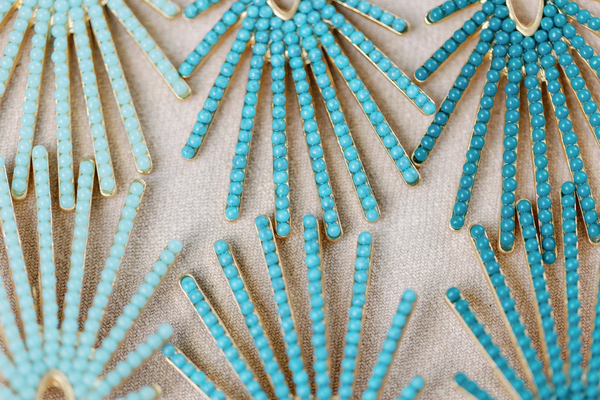 Turquoise Sunburst Drop Earrings