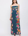 Summer Sorbet Strapless Maxi Dress