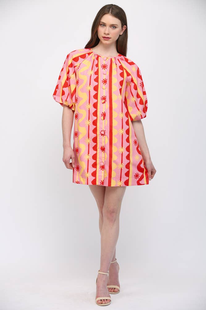 Sun and Wave Mini Dress