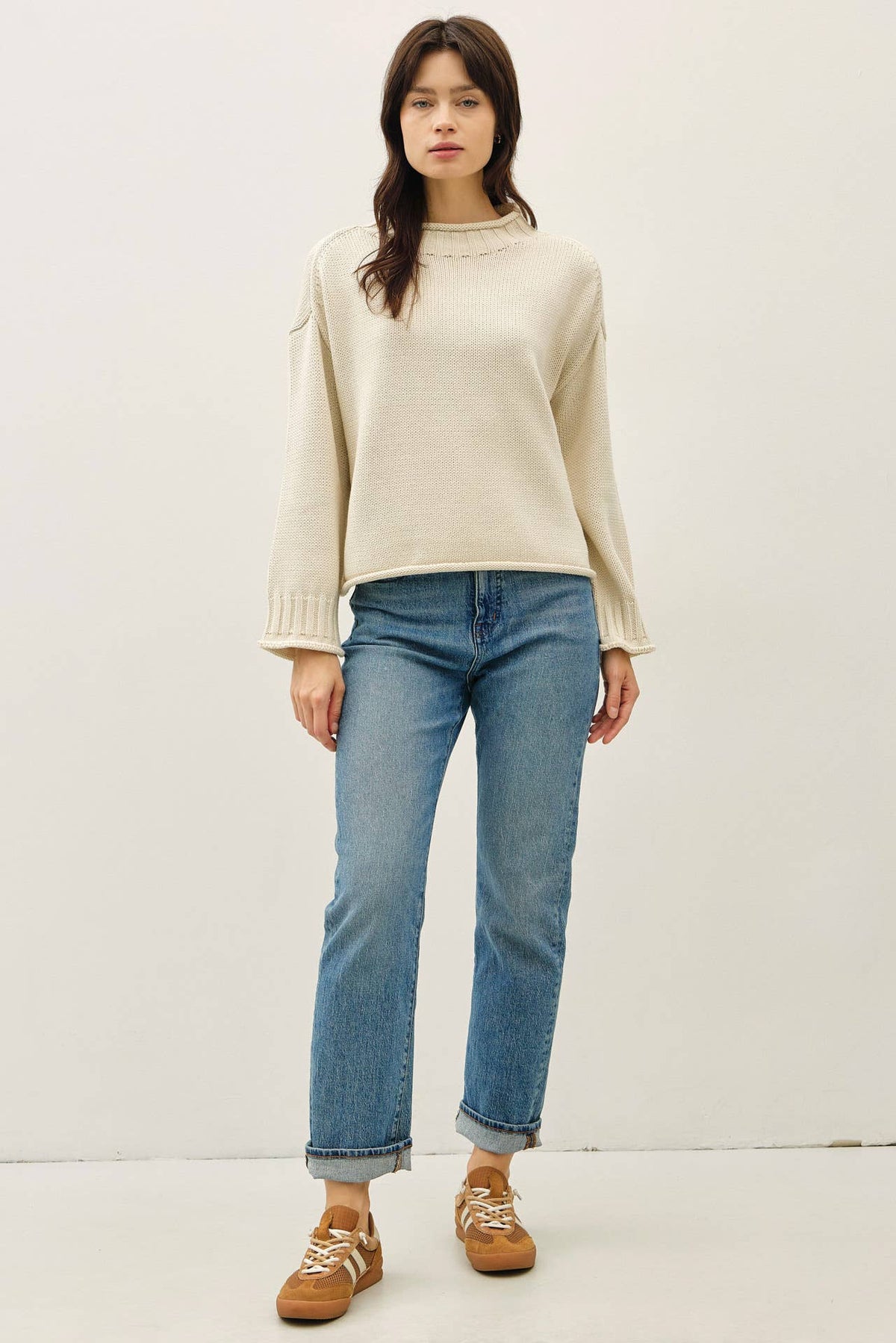 Downtown Girl Sweater-Natural