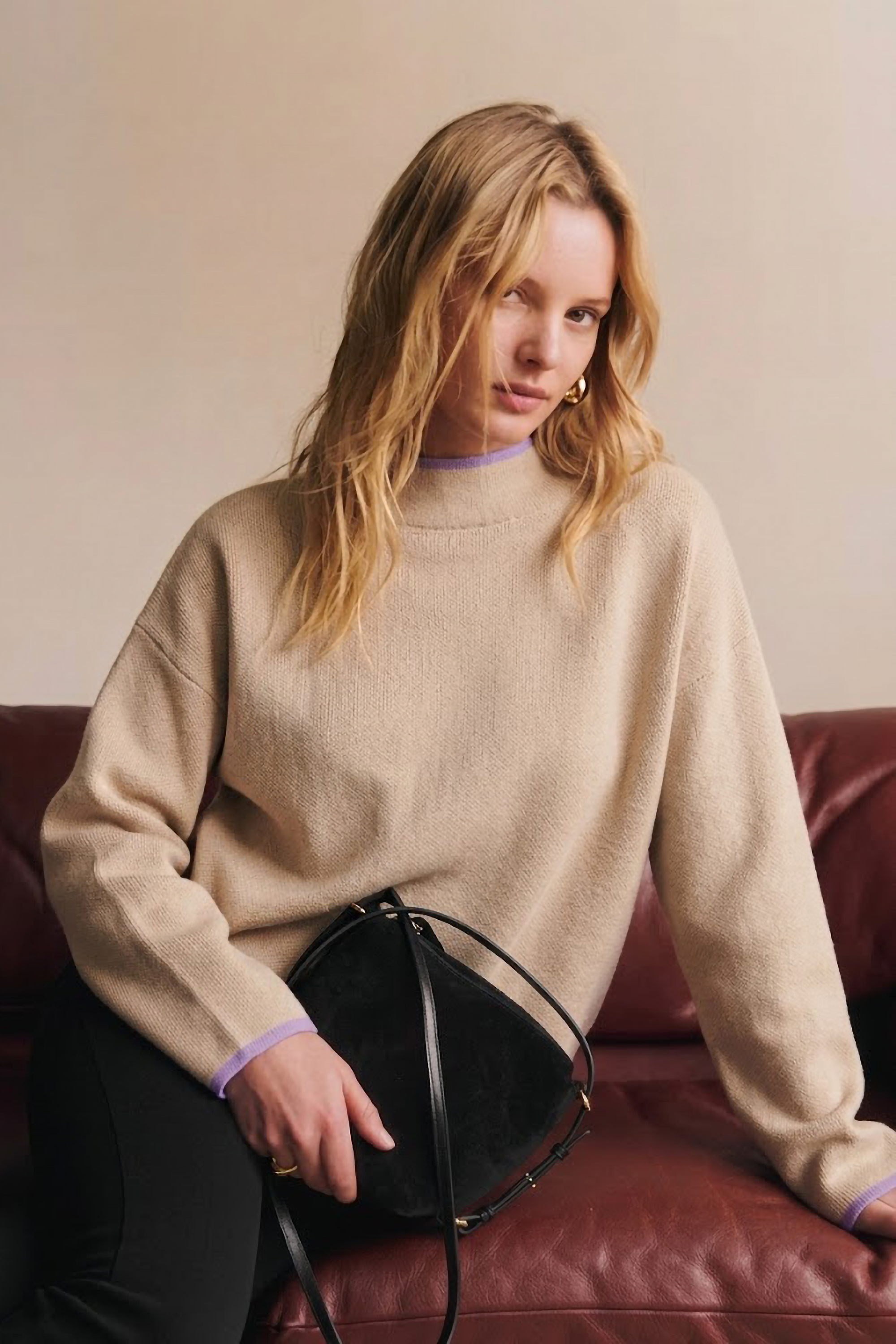 Falling Leaves Sweater-Beige