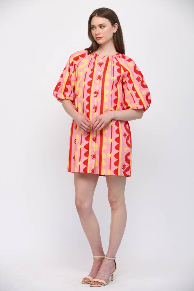 Sun and Wave Mini Dress