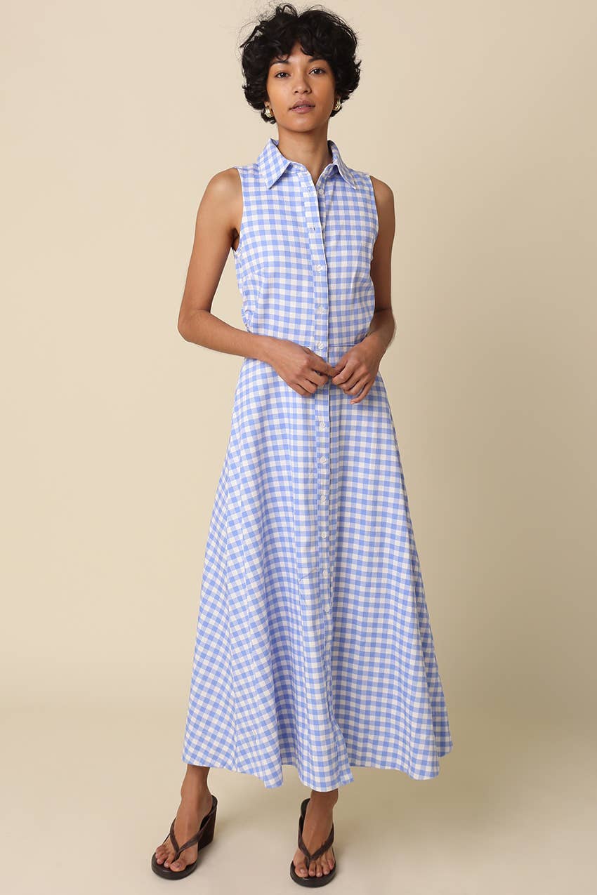Gene Gingham Maxi Dress