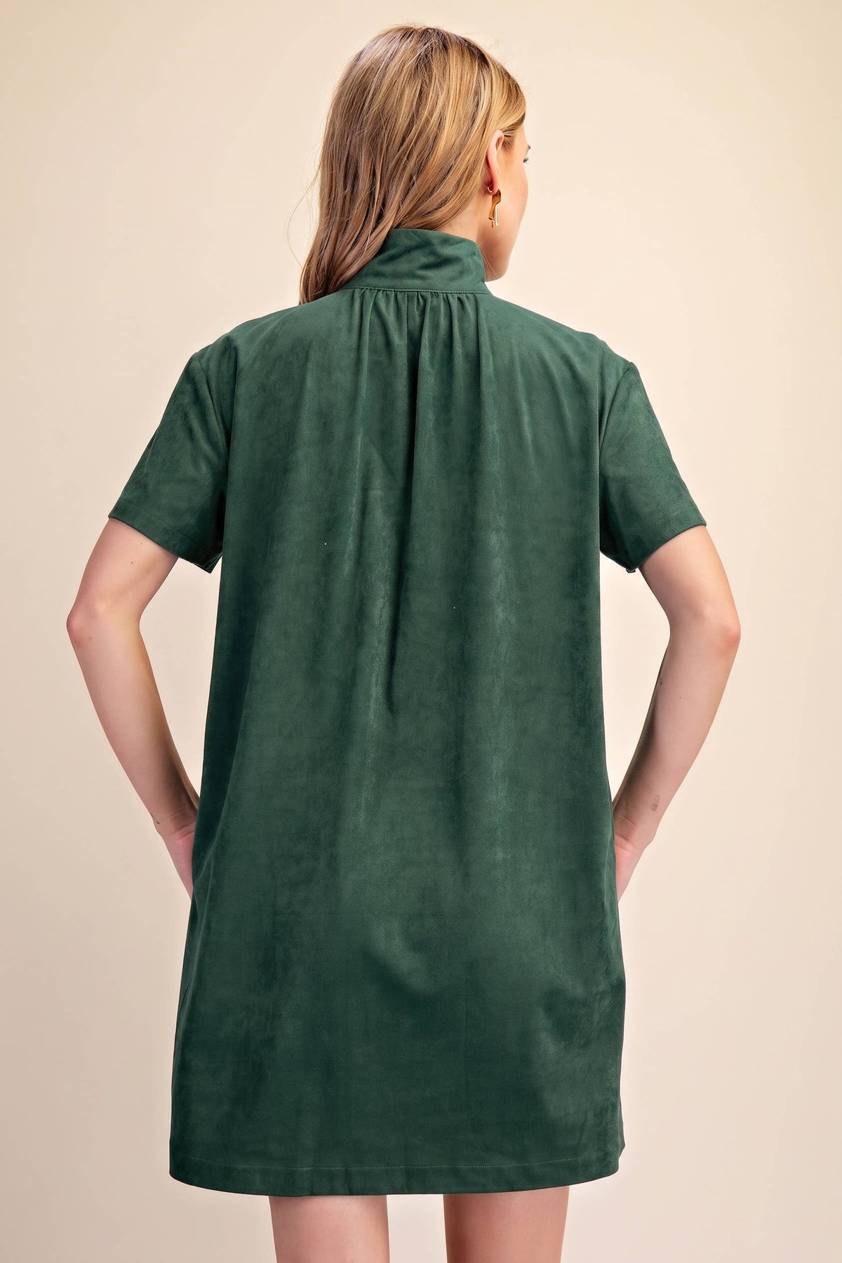 Margaux Mini Dress-Hunter Green