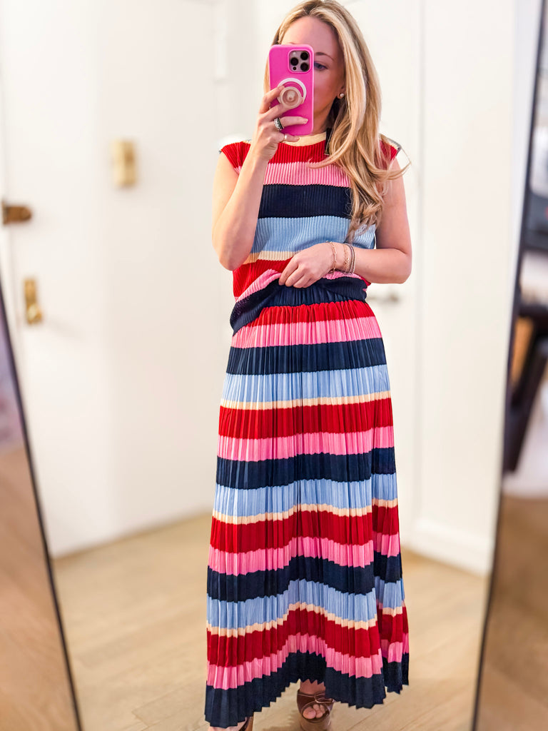 Coastal Club Colorblock Skirt Set