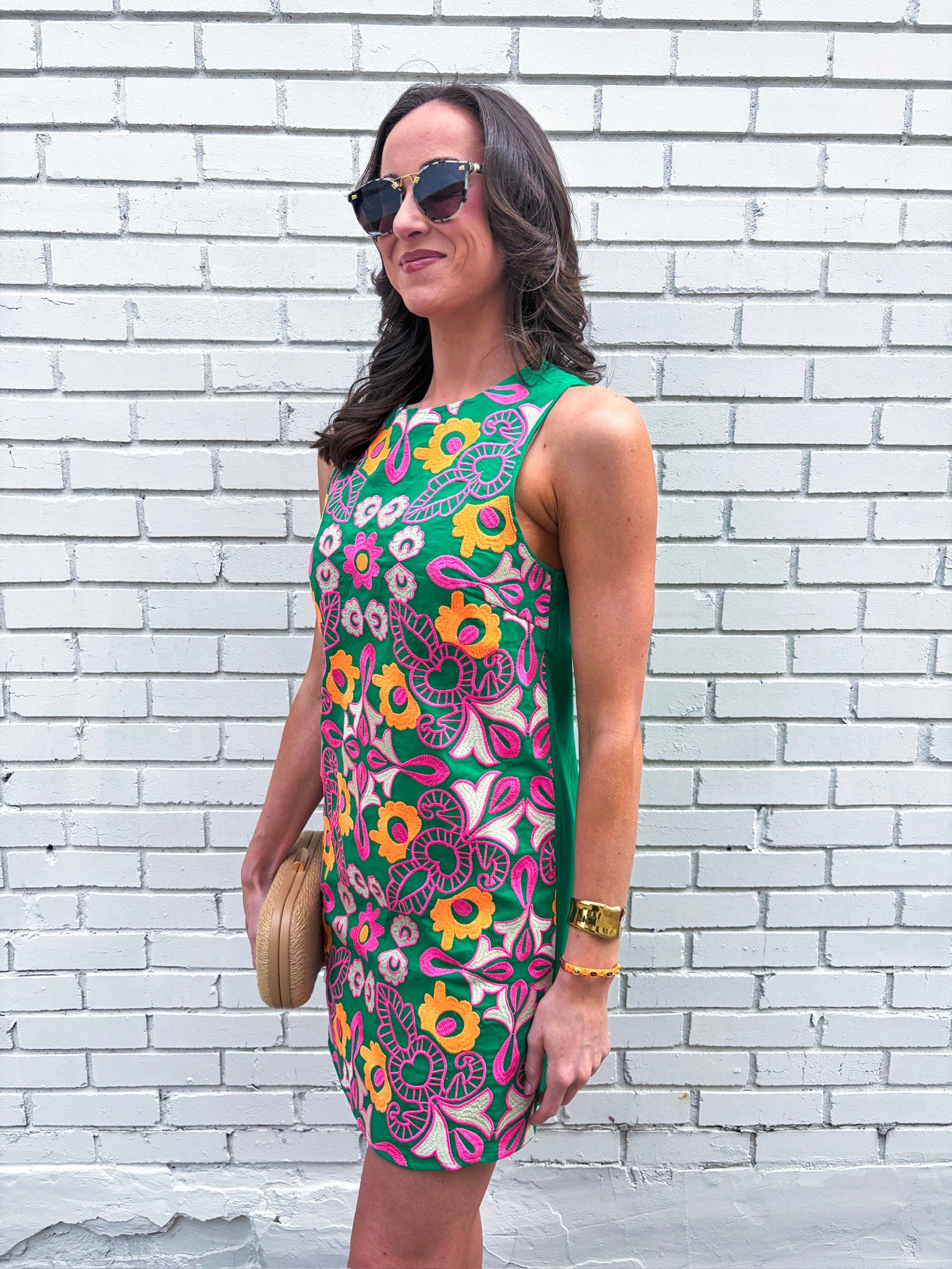 Petal Poetry Embroidered Mini Dress