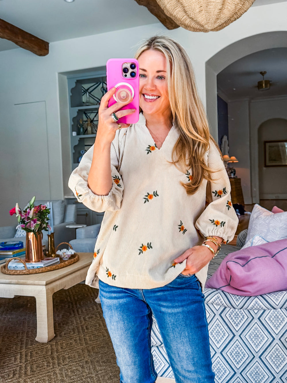 Weekend in Savannah Corduroy Top