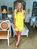 Lemon Daisy Eyelet Mini Dress