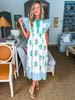 Coastal Brunch Floral Midi Dress