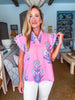 Lavender Love Floral Top-Pink