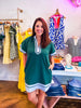 Mykonos Meetup Mini Dress-Green