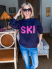 Ski Sport Sweater-Navy/Pink