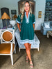 Mykonos Meetup Mini Dress-Green