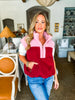 Colorado Cutie Fleece Vest- Burgundy