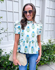 Sunday in Bloom Peplum Top