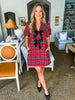 The Present Plaid Dress- Red