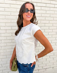 Garden Grace Linen Top